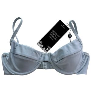 NWT Blackbough Bikini Swim Top Blue Underwire Size Small